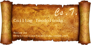Csillag Teodolinda névjegykártya